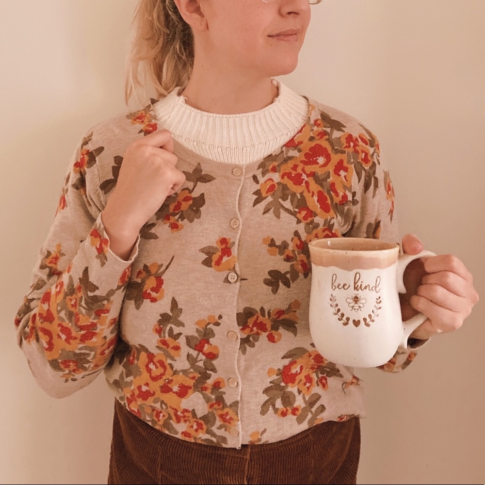 Floral Print Cardigan
